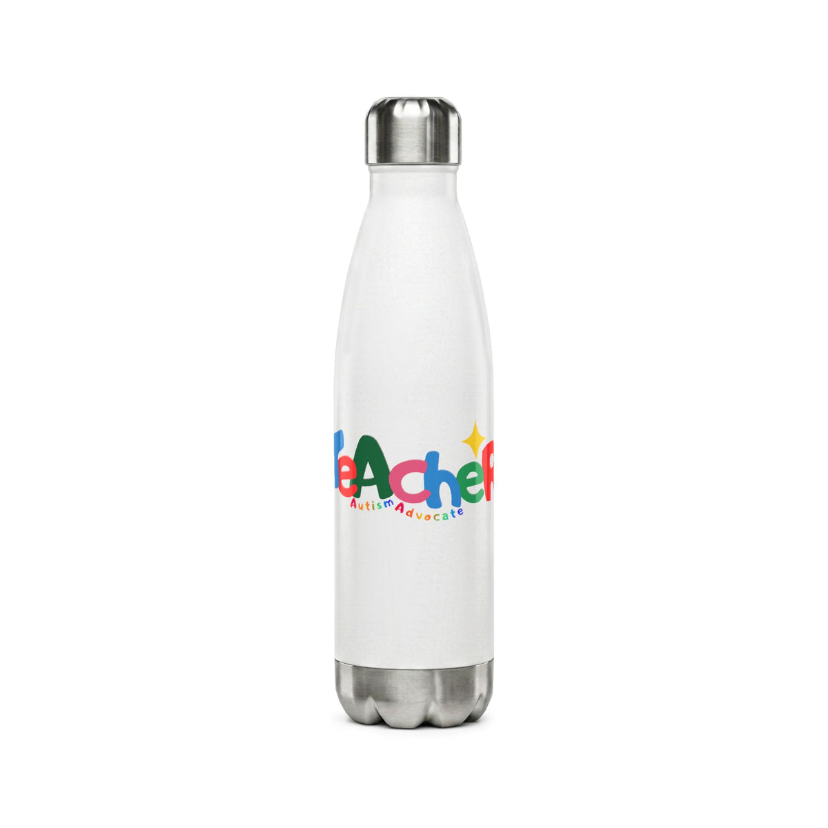 Teacher Autism Advocate Water Bottle — 17oz Stainless Steel Bottle
