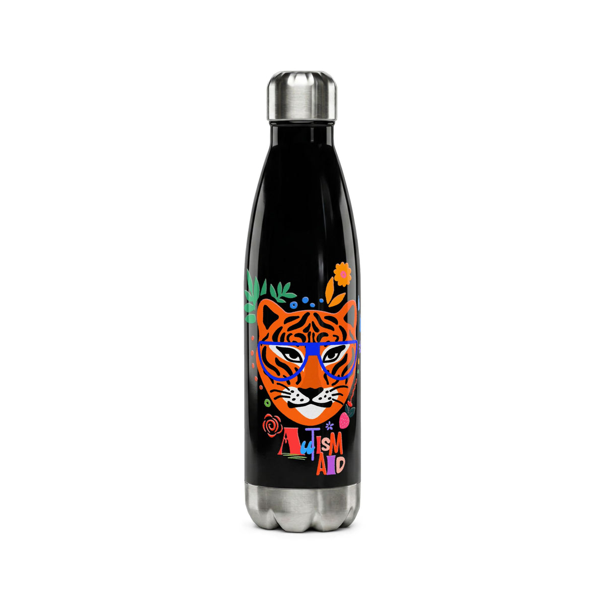 Tiger – Autism Aid Water Bottle — 17oz Stainless Steel Bottle