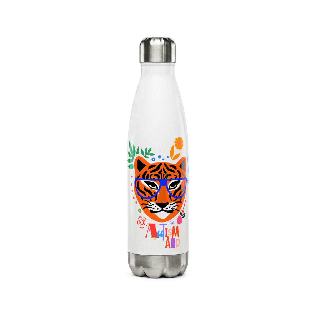 Tiger – Autism Aid Water Bottle — 17oz Stainless Steel Bottle