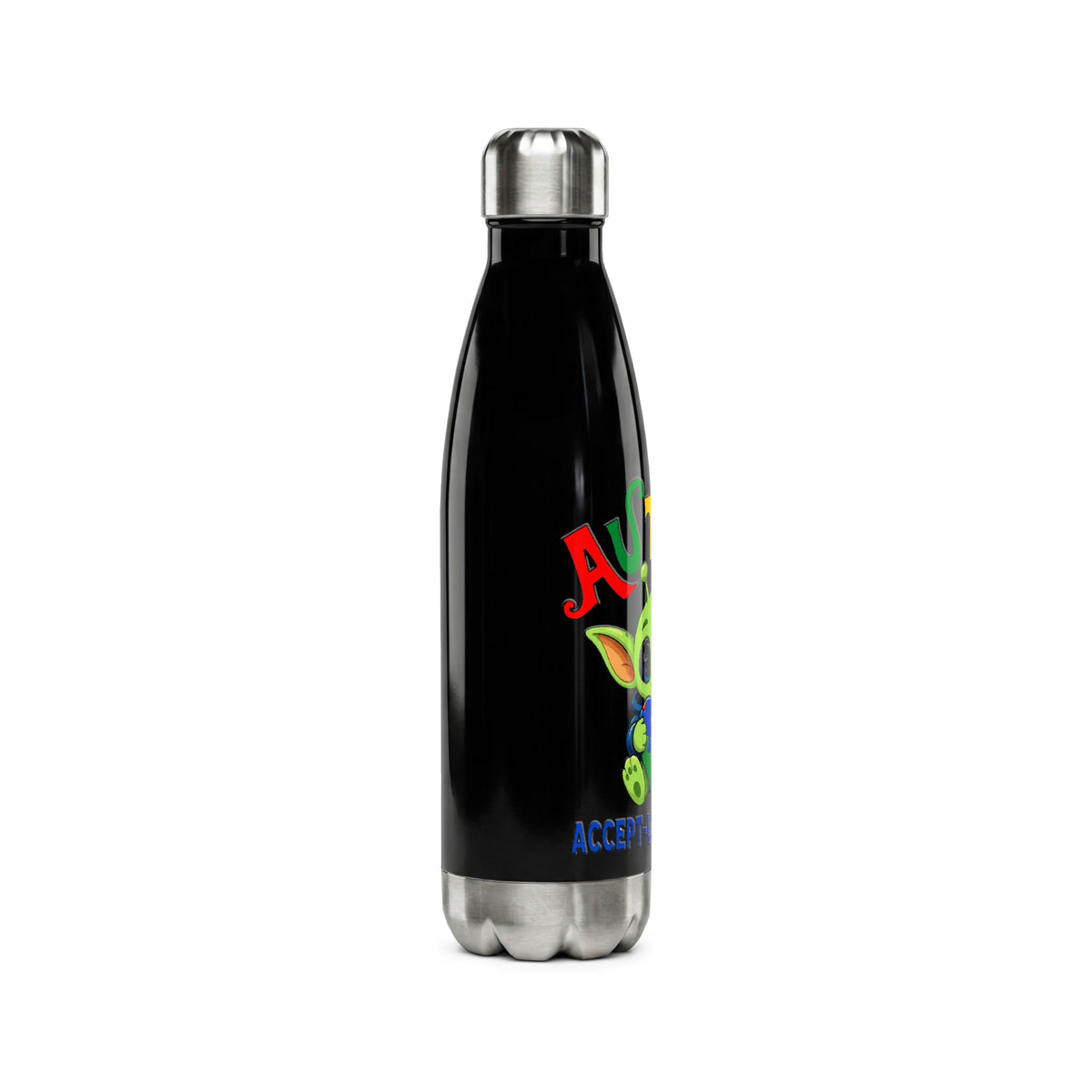 Accept • Love • Support Collection Water Bottle — 17oz Stainless Steel Bottle