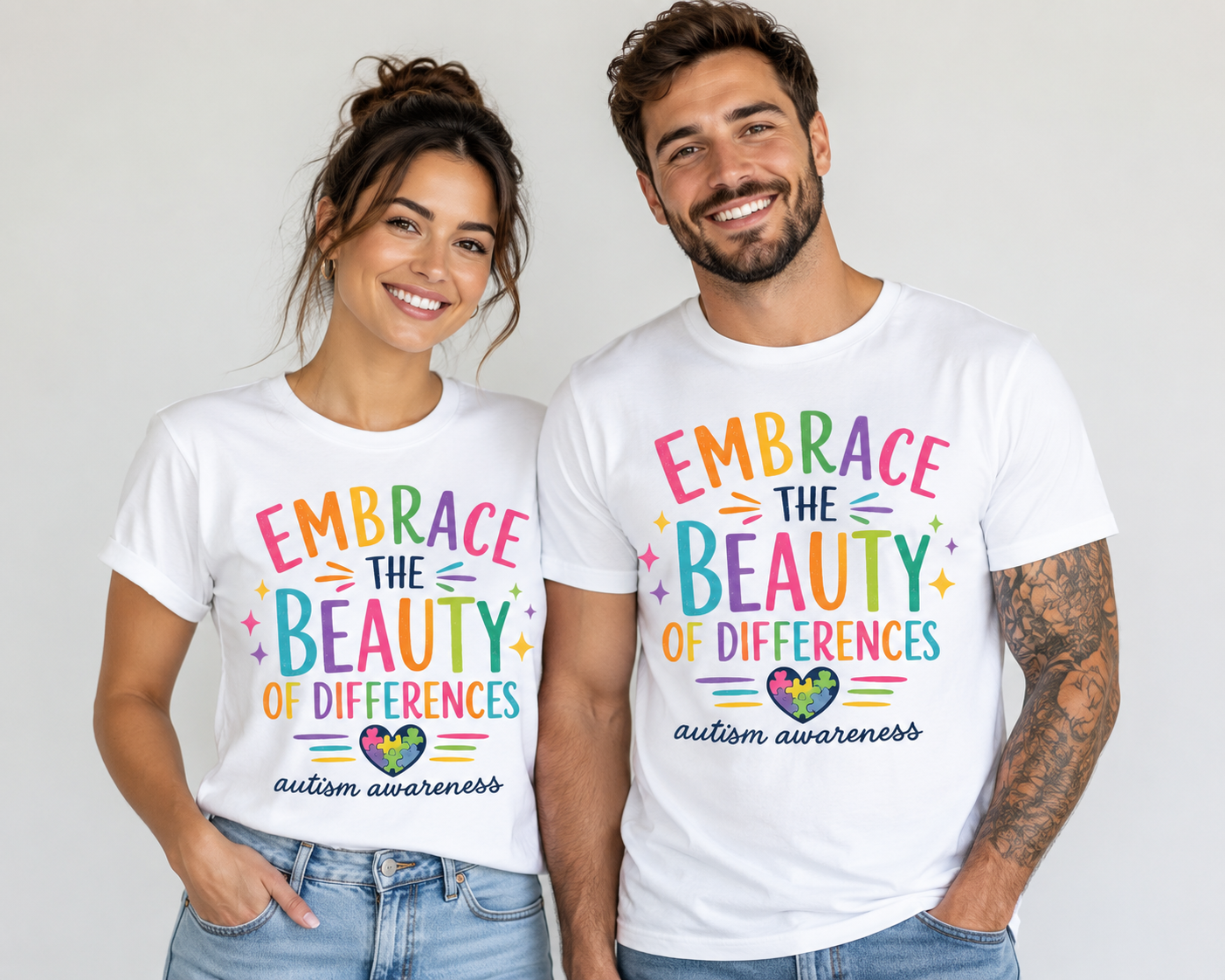 Embrace the Beauty of Differences Autism Acceptance T-Shirt