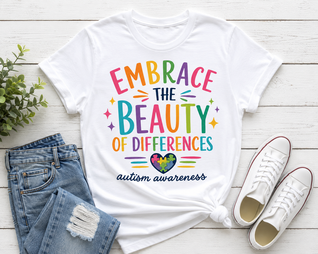 Embrace the Beauty of Differences Autism Acceptance T-Shirt