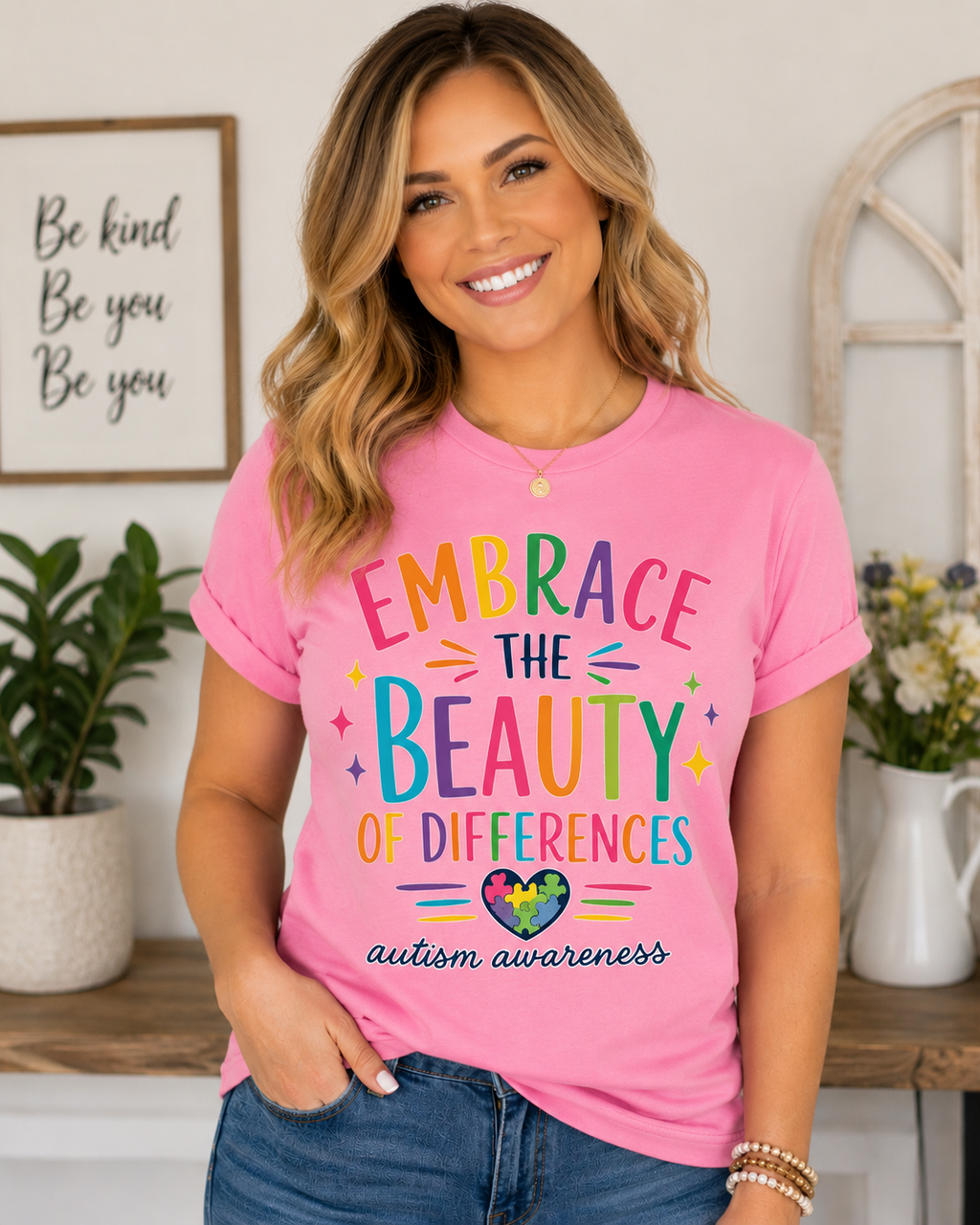 Embrace the Beauty of Differences Autism Acceptance T-Shirt