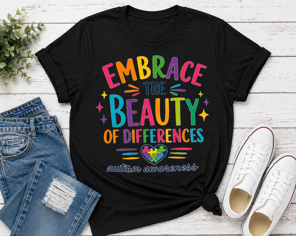 Embrace the Beauty of Differences Autism Acceptance T-Shirt
