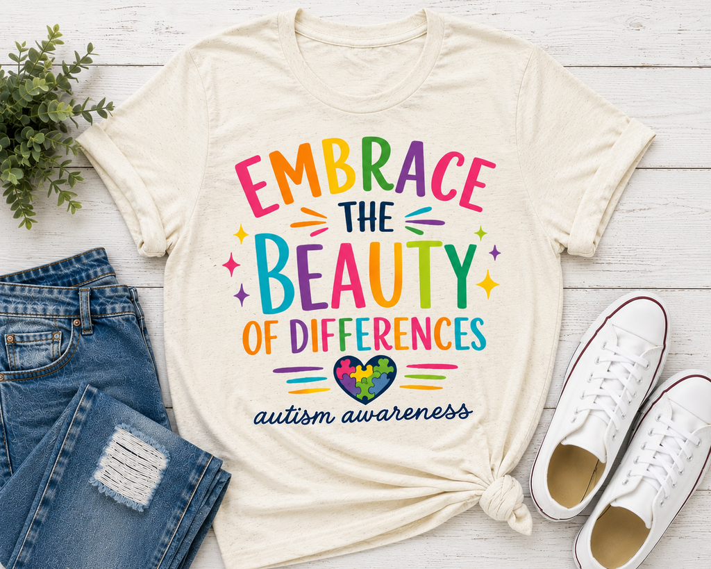 Embrace the Beauty of Differences Autism Acceptance T-Shirt