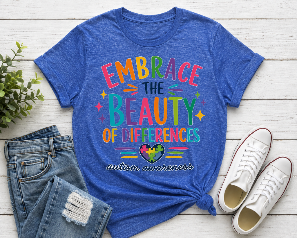 Embrace the Beauty of Differences Autism Acceptance T-Shirt
