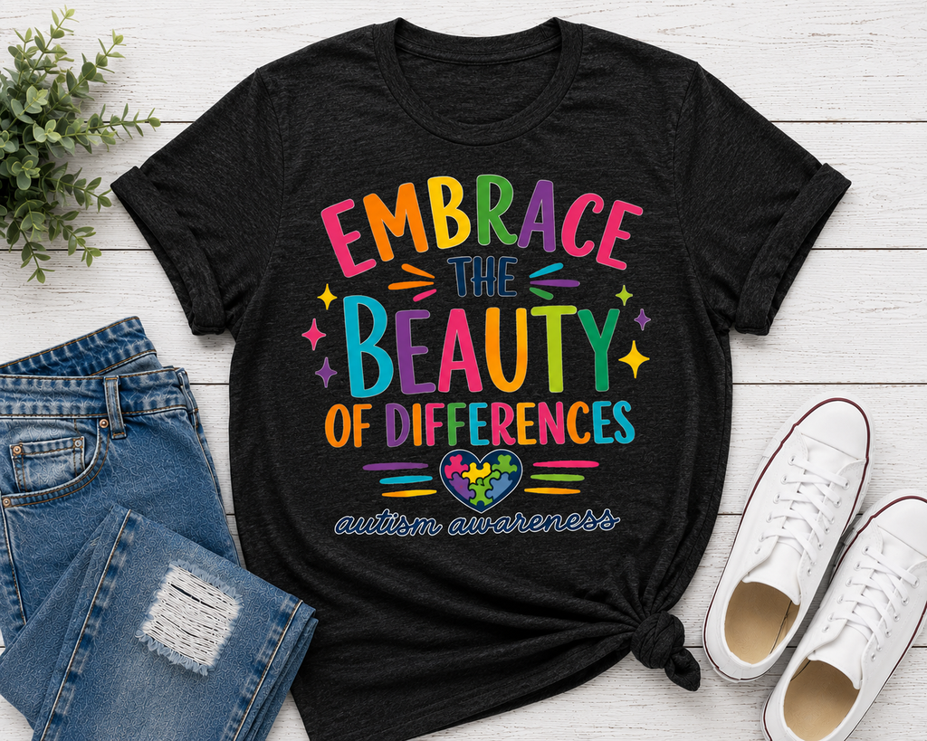 Embrace the Beauty of Differences Autism Acceptance T-Shirt
