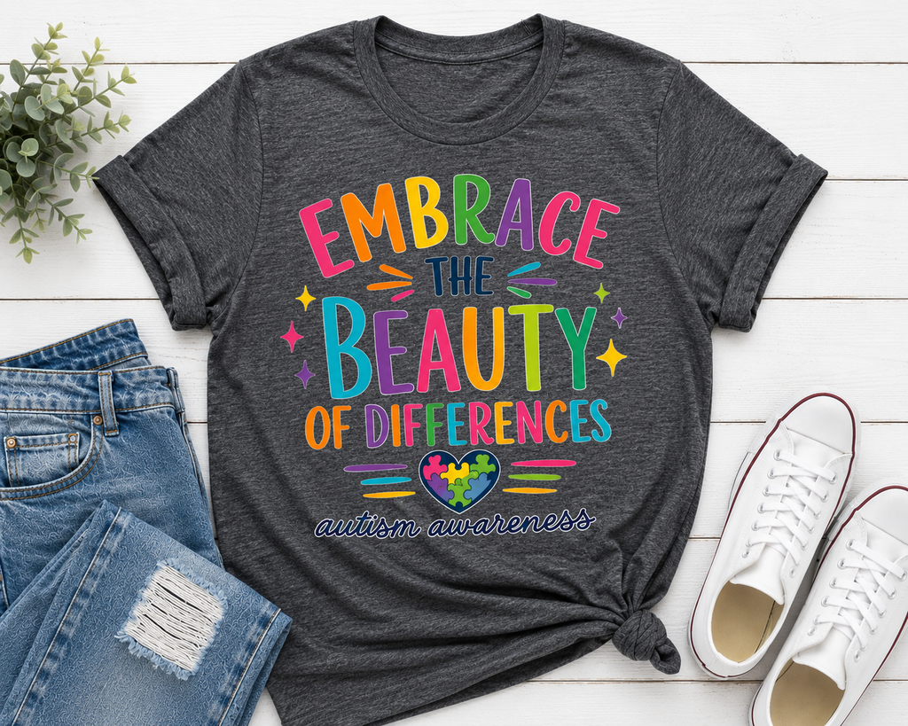 Embrace the Beauty of Differences Autism Acceptance T-Shirt