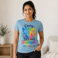 Every Mind Blooms Differently T‑Shirt — Autism Awareness Floral Brain Tee