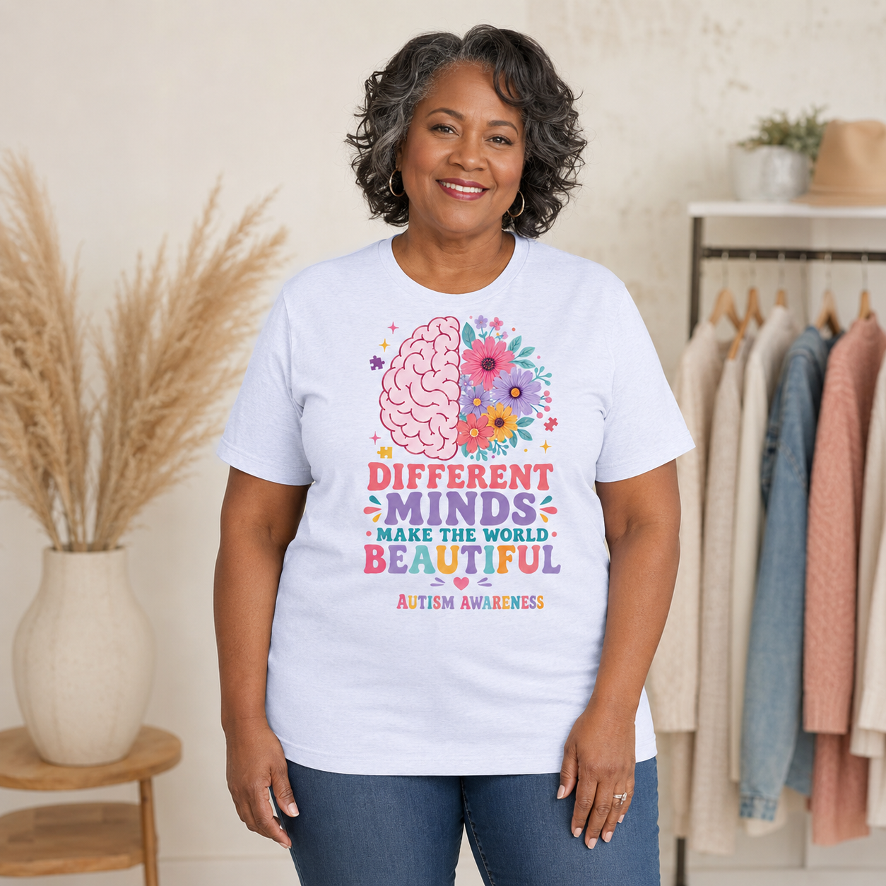 Different Minds Make the World Beautiful T-Shirt | Autism Awareness Tee