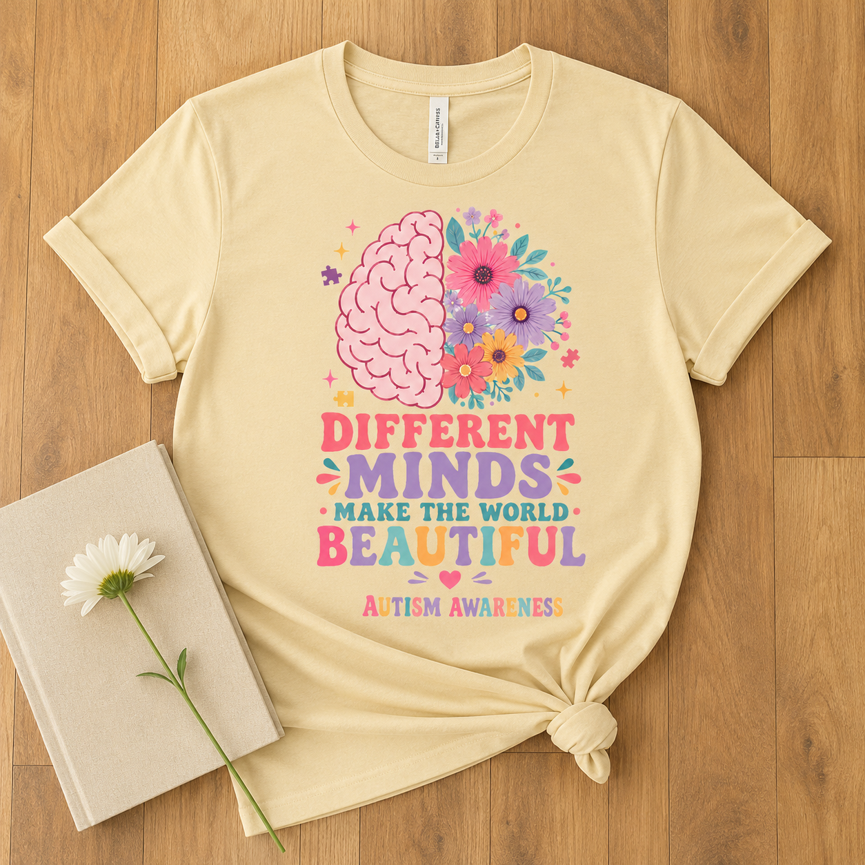 Different Minds Make the World Beautiful T-Shirt | Autism Awareness Tee