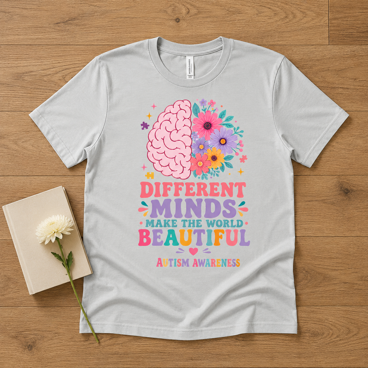 Different Minds Make the World Beautiful T-Shirt | Autism Awareness Tee