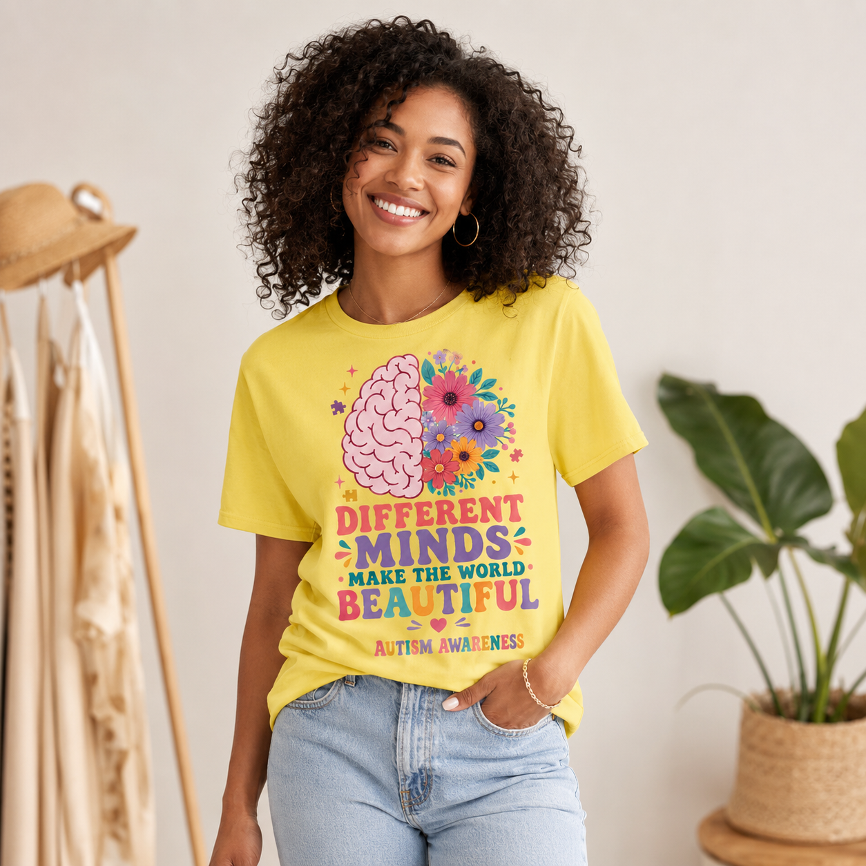 Different Minds Make the World Beautiful T-Shirt | Autism Awareness Tee