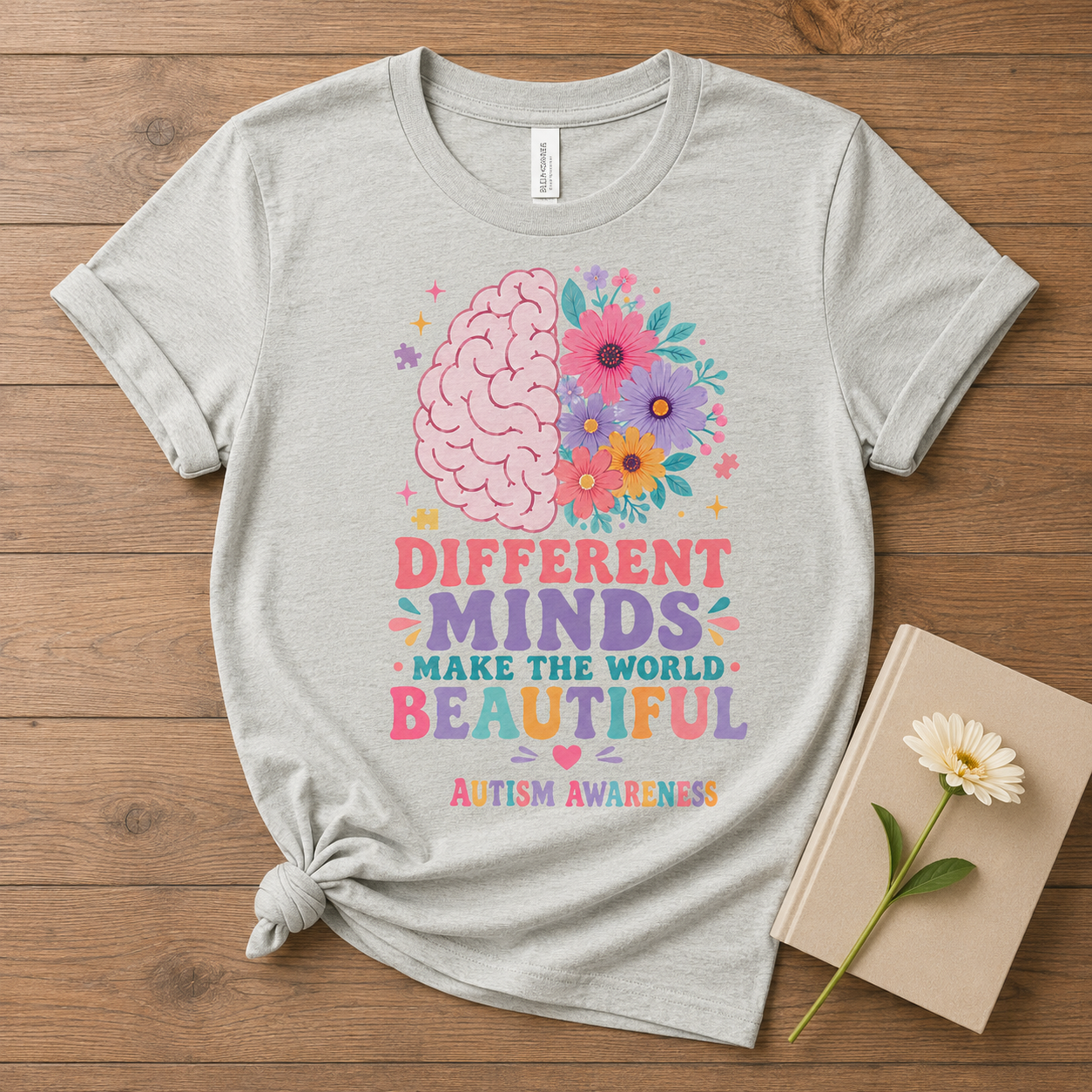 Different Minds Make the World Beautiful T-Shirt | Autism Awareness Tee