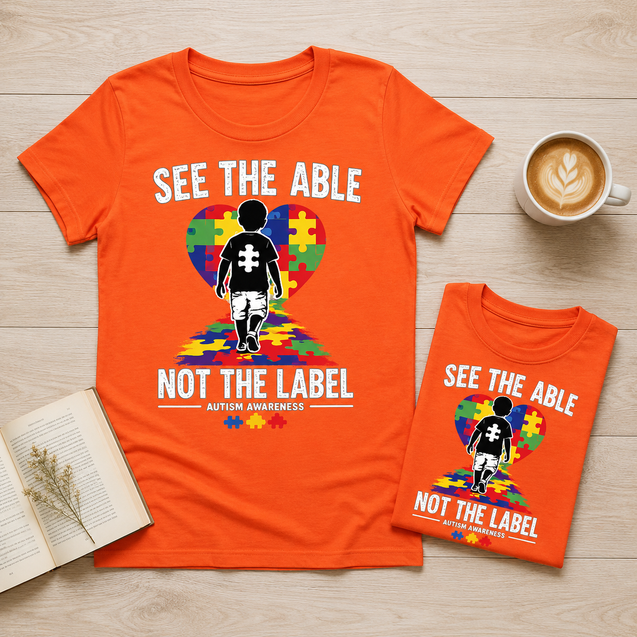 See the Able Not the Label T-Shirt | Autism Puzzle Heart Awareness