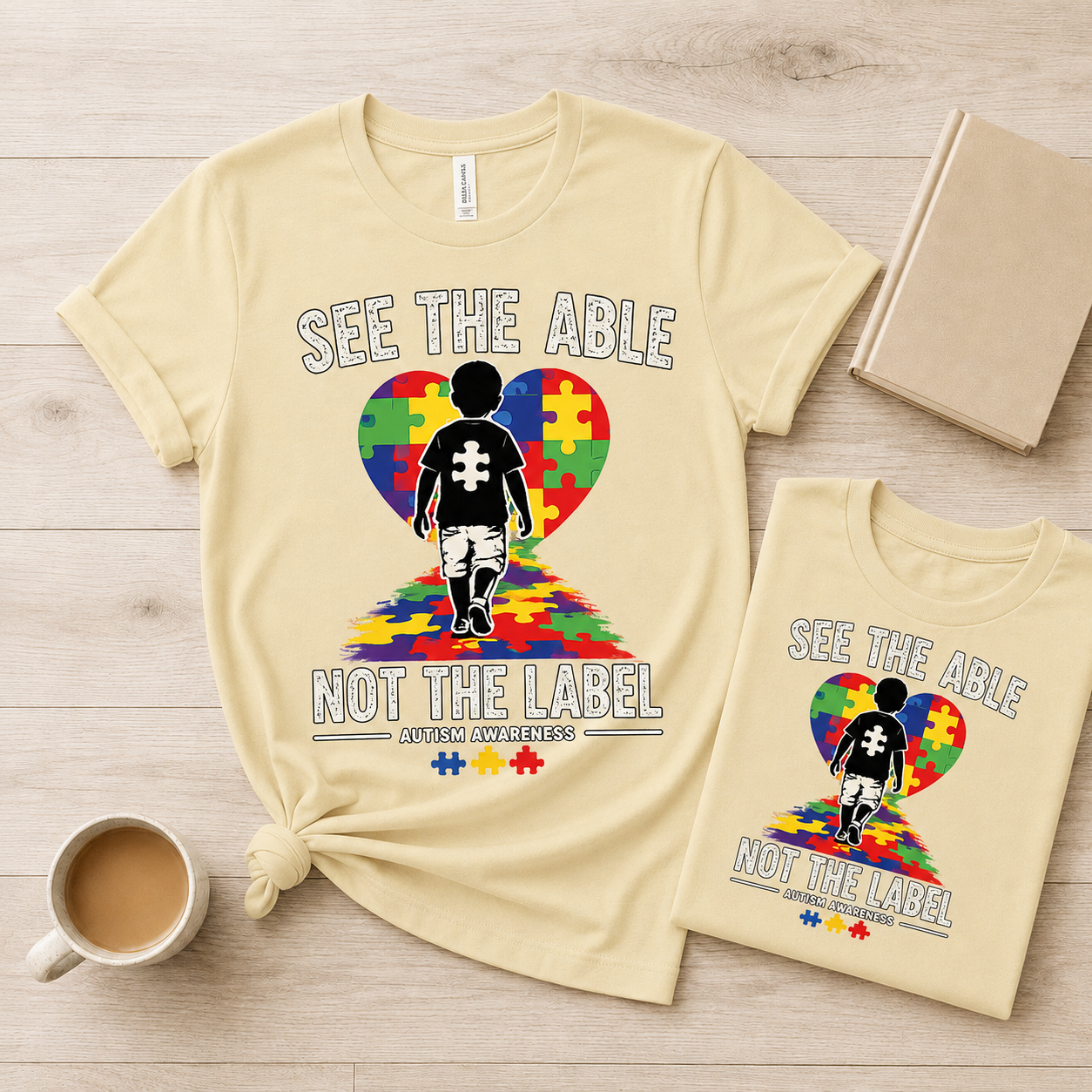 See the Able Not the Label T-Shirt | Autism Puzzle Heart Awareness
