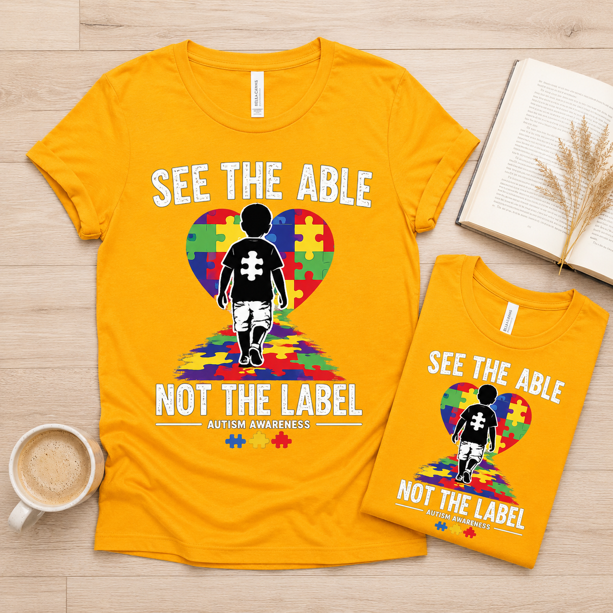 See the Able Not the Label T-Shirt | Autism Puzzle Heart Awareness