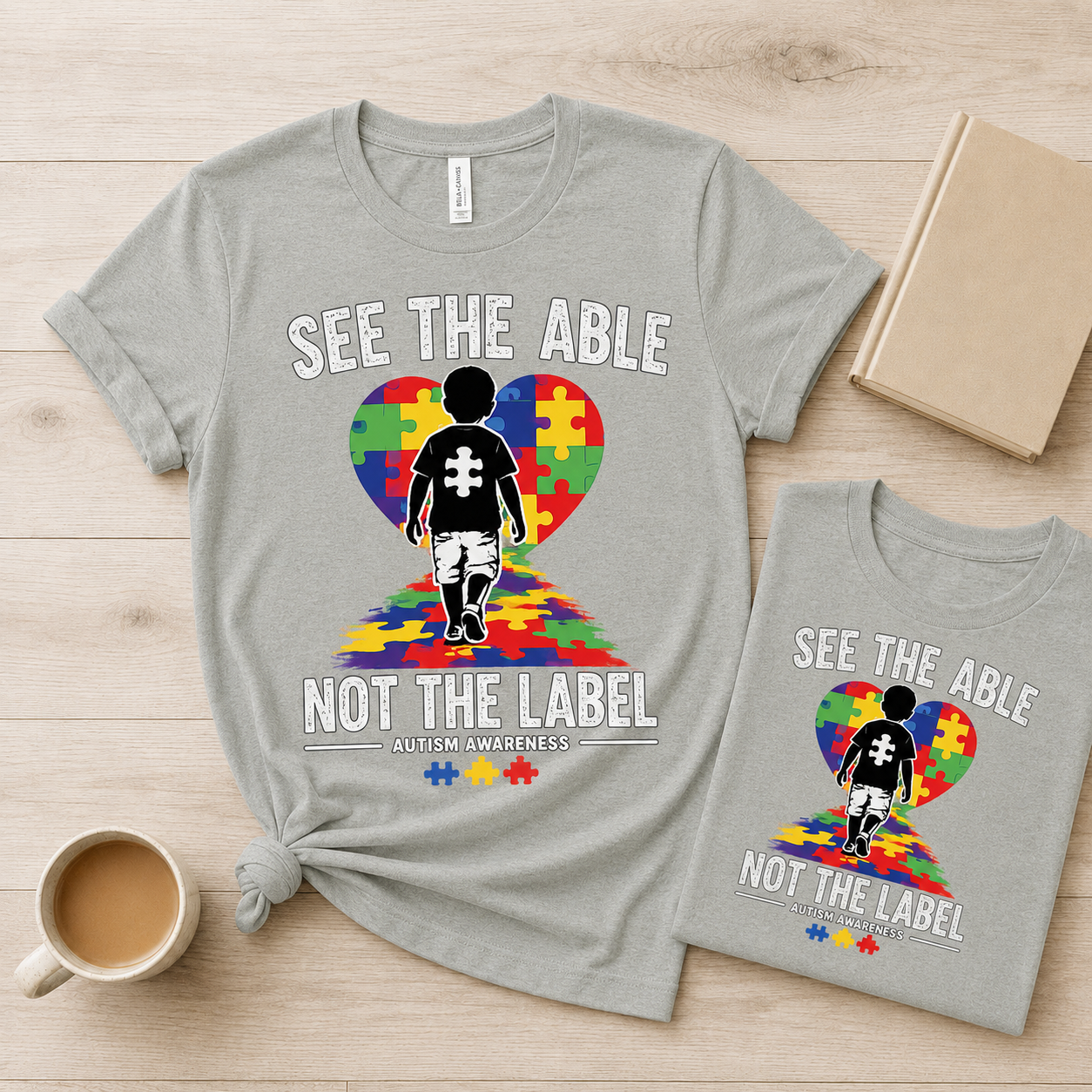 See the Able Not the Label T-Shirt | Autism Puzzle Heart Awareness