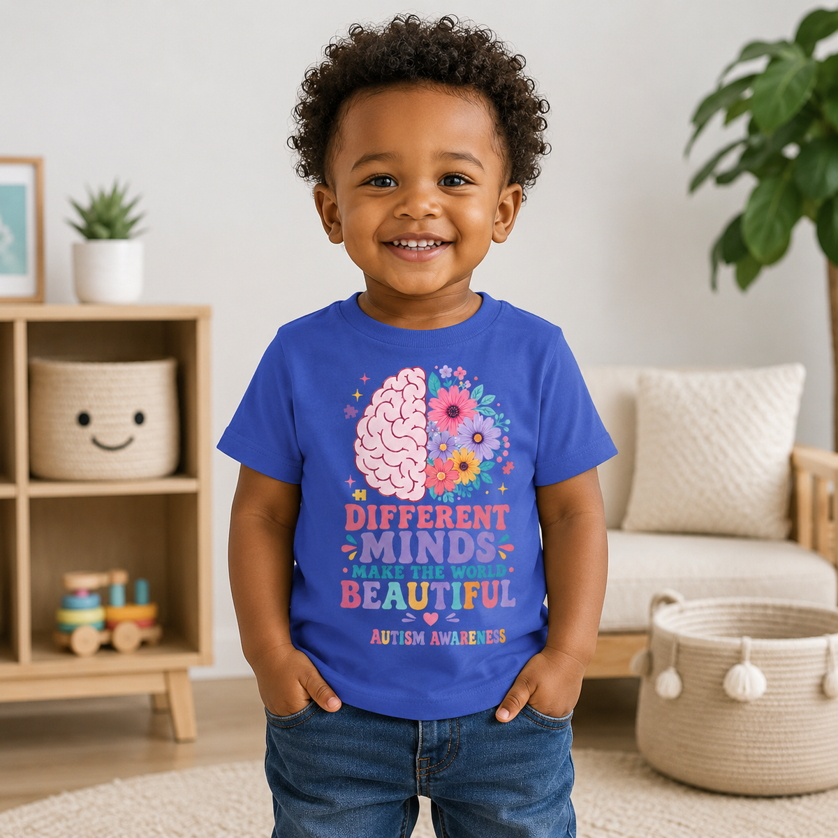 Toddler Tee - "Different Minds Make the World Beautiful" Autism Awareness