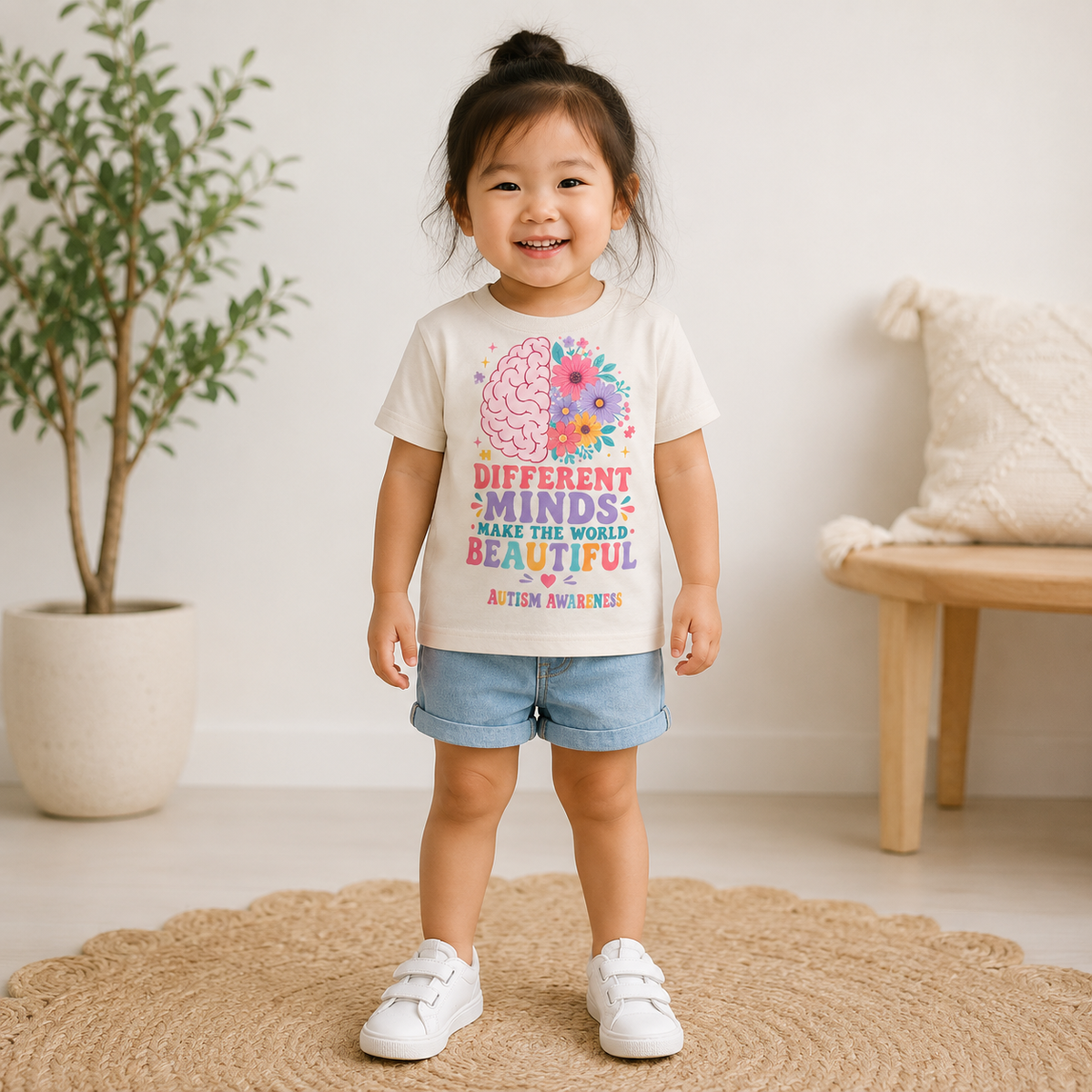 Toddler Tee - "Different Minds Make the World Beautiful" Autism Awareness