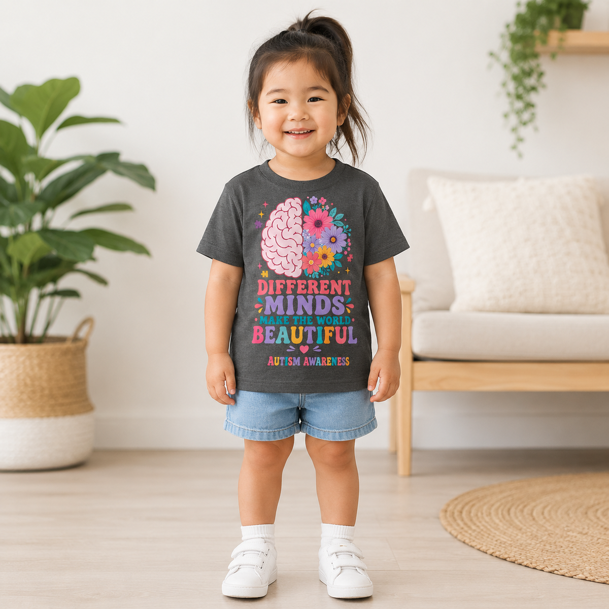 Toddler Tee - "Different Minds Make the World Beautiful" Autism Awareness