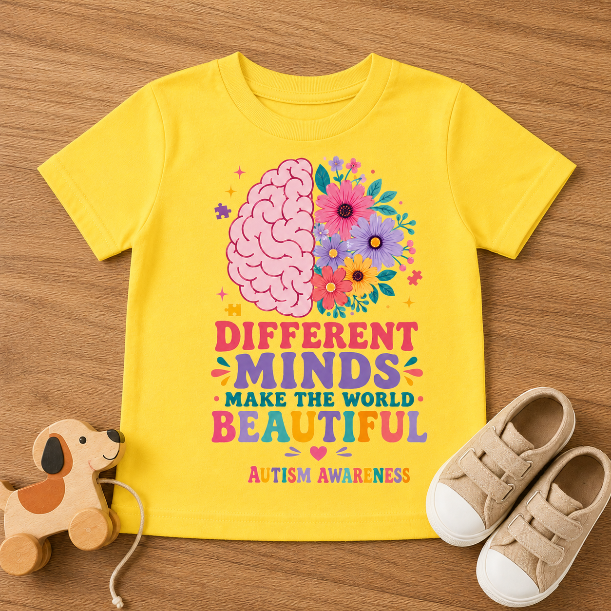 Toddler Tee - "Different Minds Make the World Beautiful" Autism Awareness