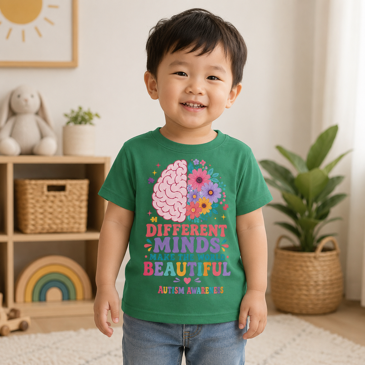Toddler Tee - "Different Minds Make the World Beautiful" Autism Awareness