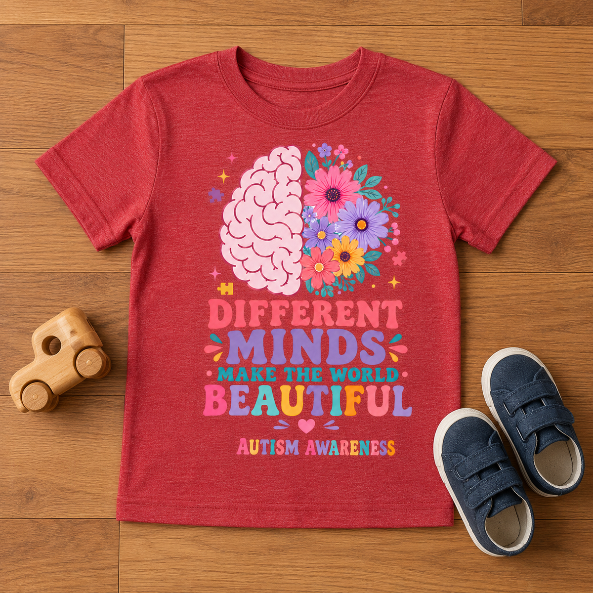 Toddler Tee - "Different Minds Make the World Beautiful" Autism Awareness