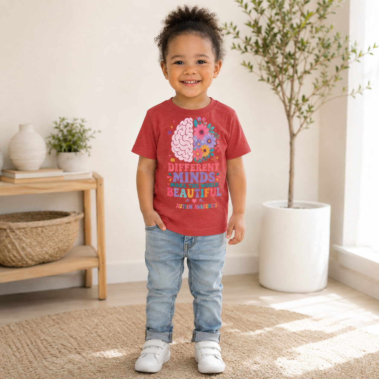 Toddler Tee - "Different Minds Make the World Beautiful" Autism Awareness