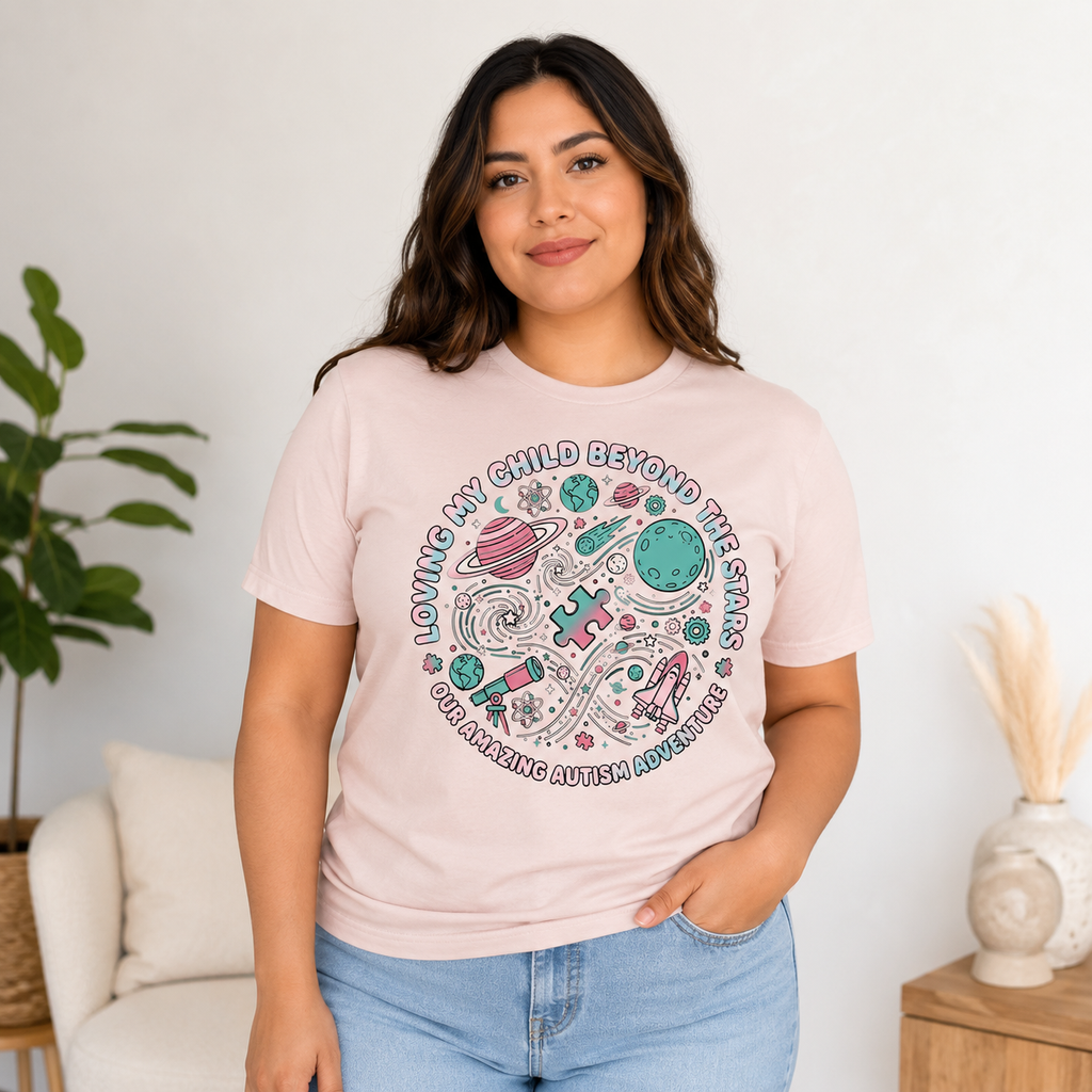 Loving My Child Beyond the Stars Tee | Autism Awareness Shirt