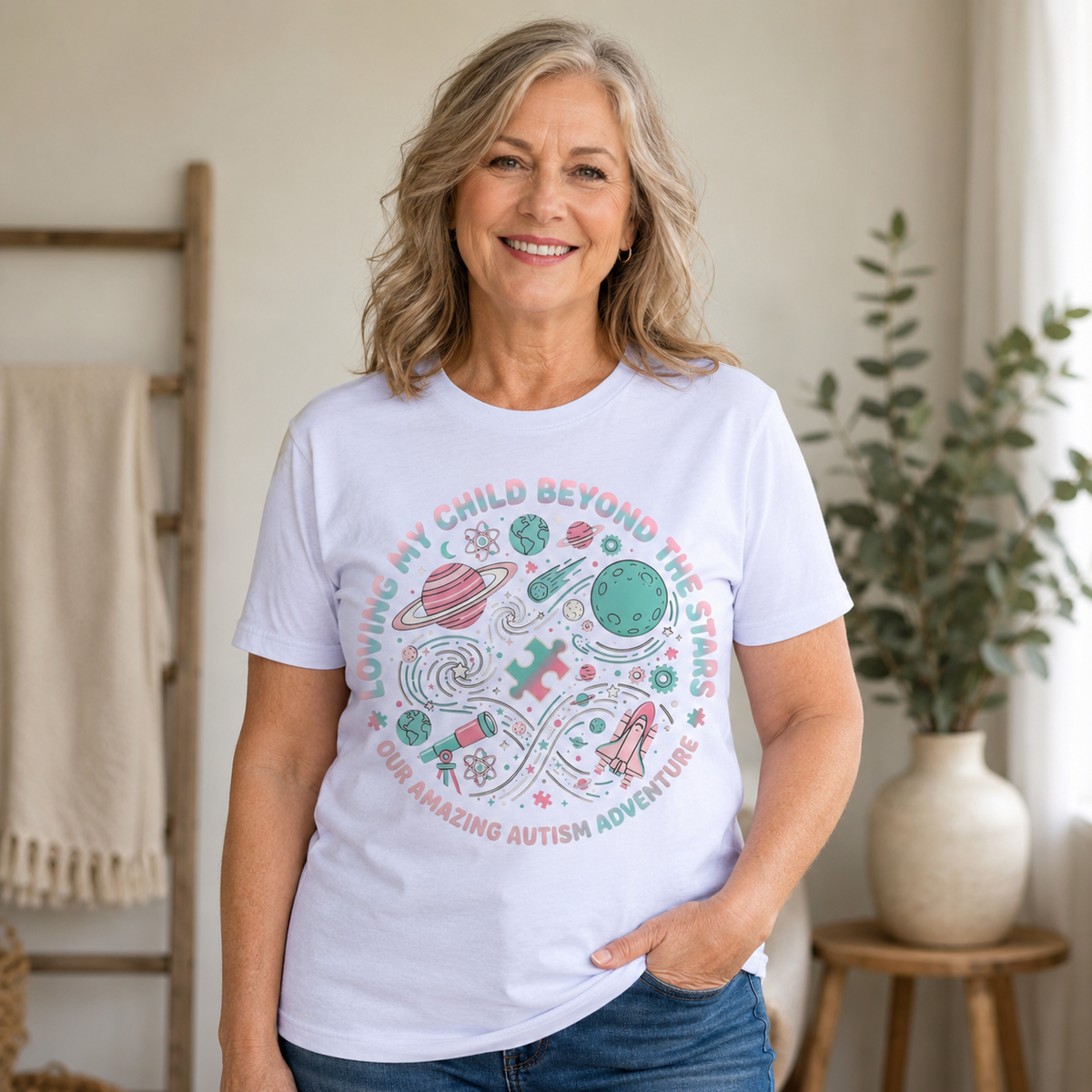 Unisex — "Loving My Child Beyond the Stars" Tee | Autism Awareness Shirt