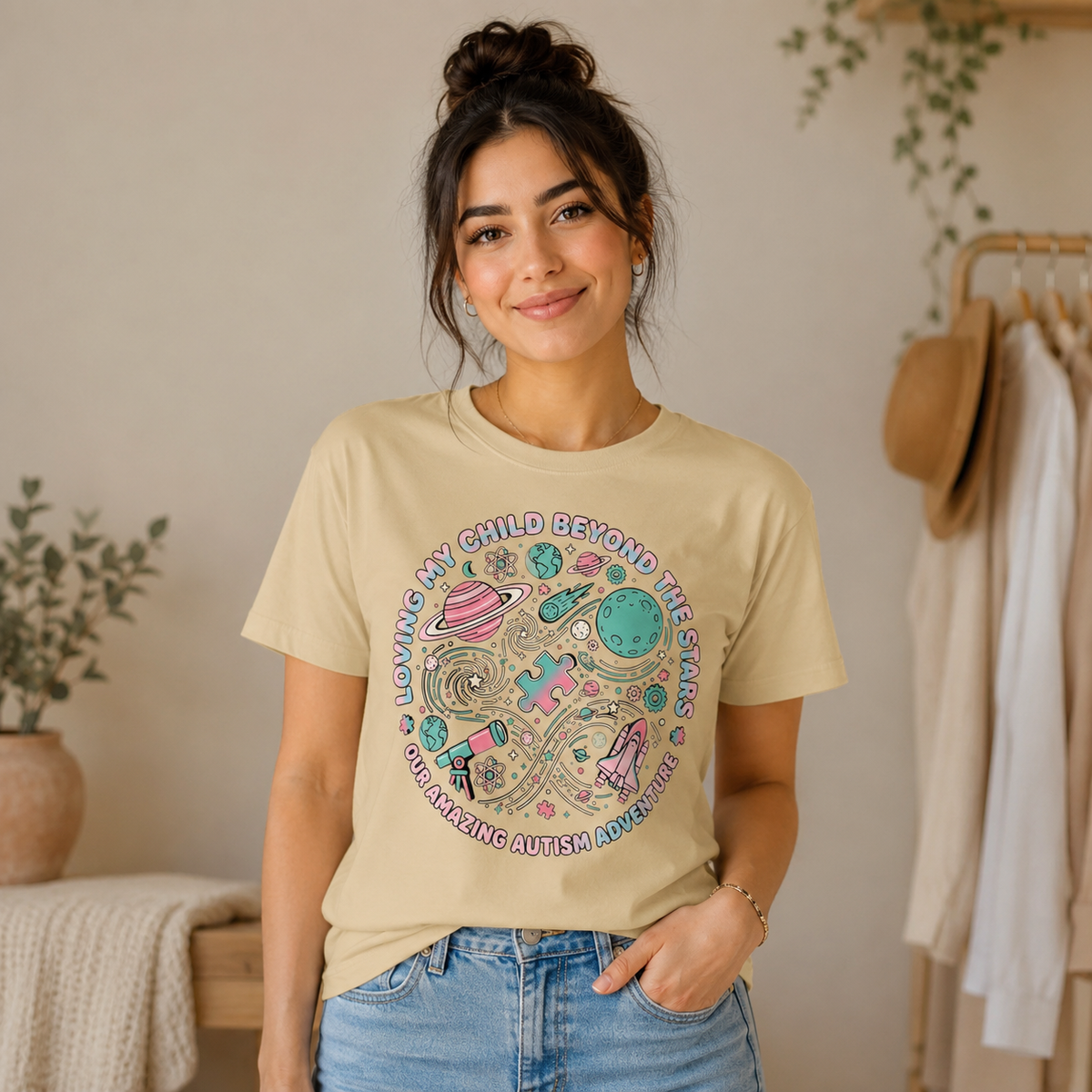 Unisex — "Loving My Child Beyond the Stars" Tee | Autism Awareness Shirt