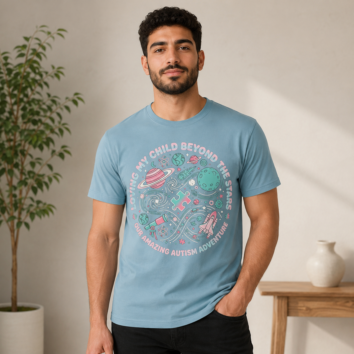Unisex — "Loving My Child Beyond the Stars" Tee | Autism Awareness Shirt