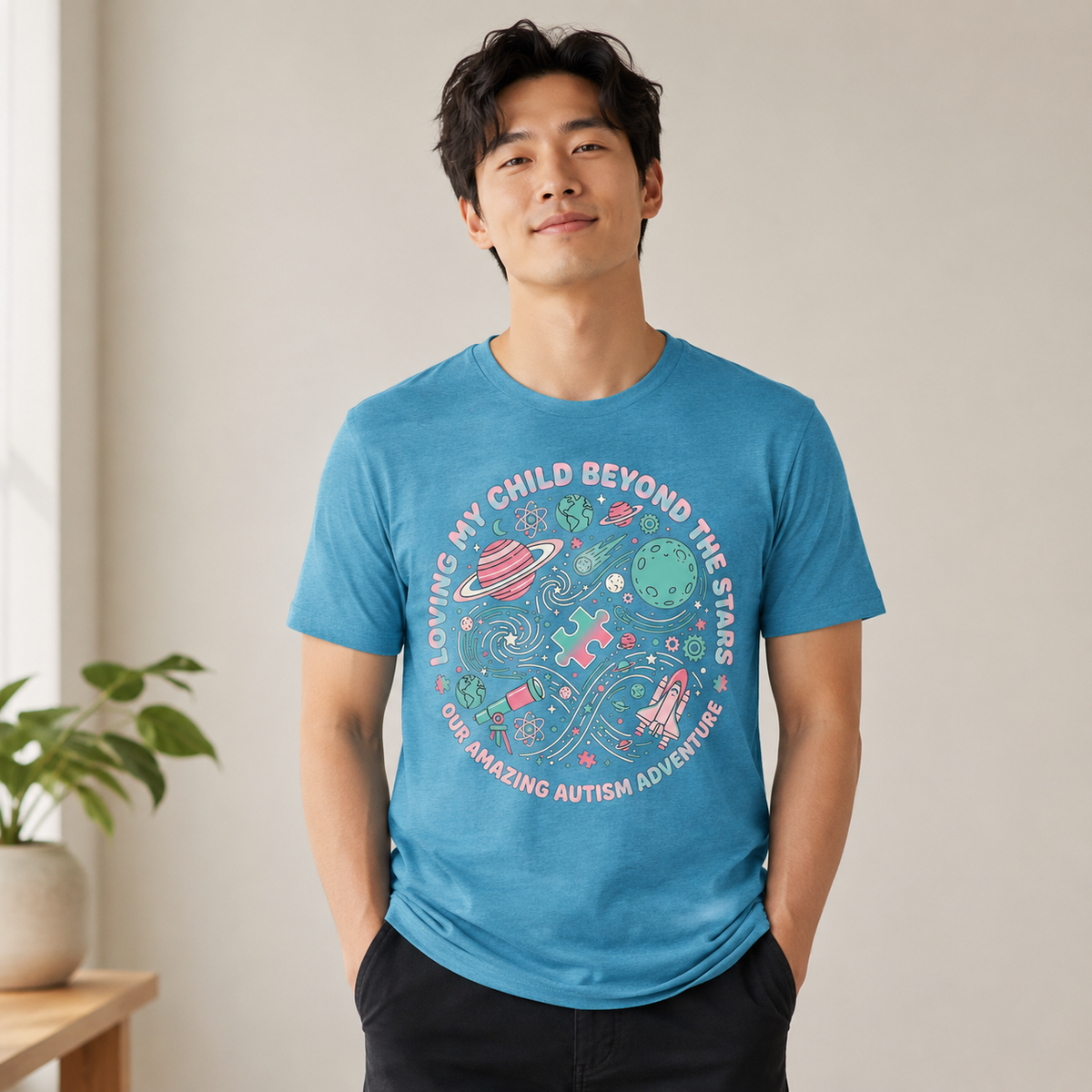 Unisex — "Loving My Child Beyond the Stars" Tee | Autism Awareness Shirt