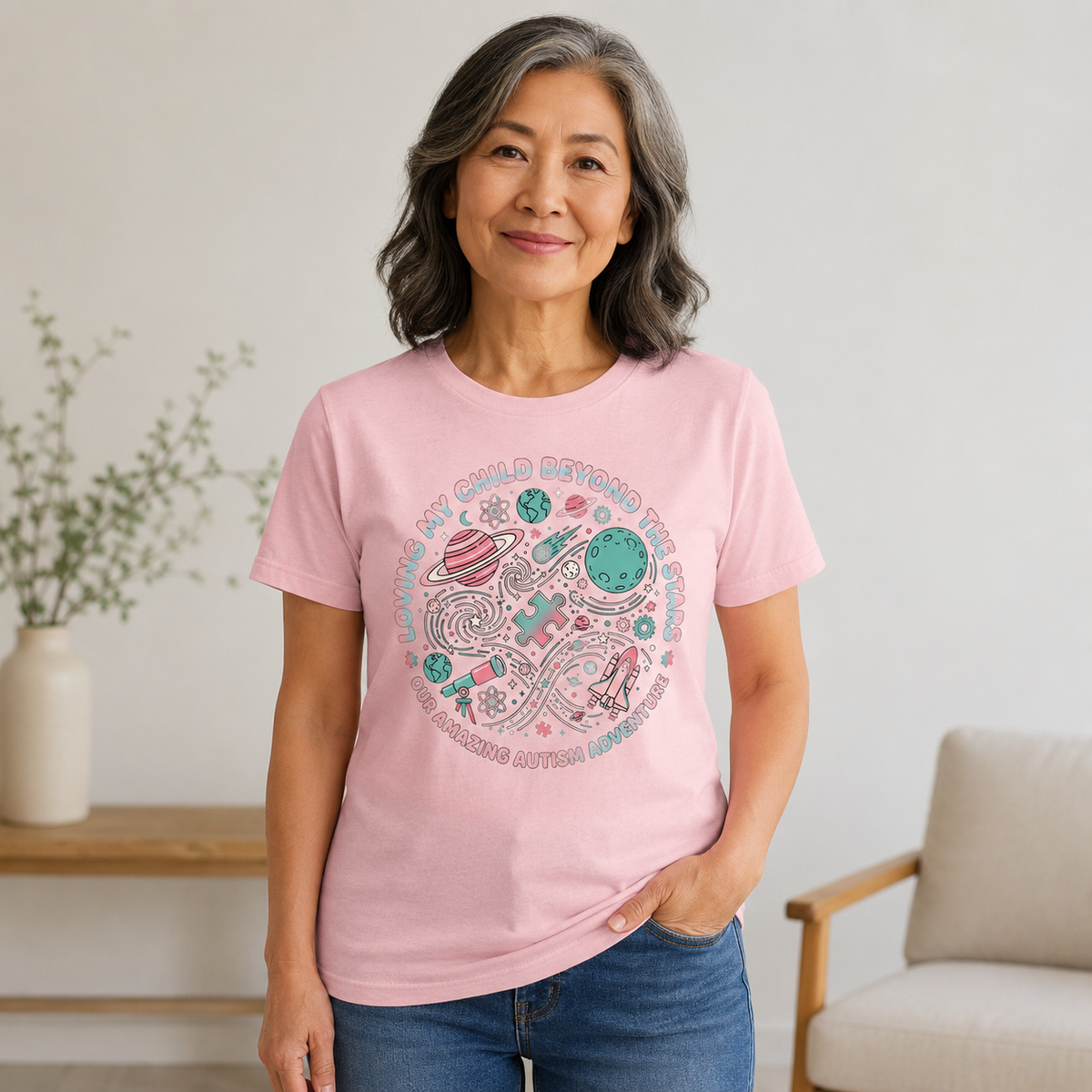 Unisex — "Loving My Child Beyond the Stars" Tee | Autism Awareness Shirt