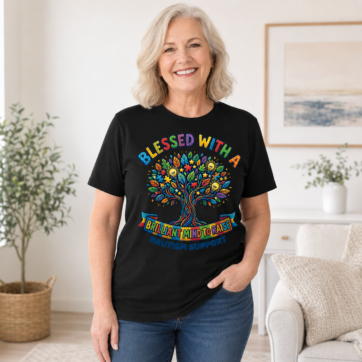 Unisex — "Blessed with A Brilliant Mind" | Autism Awareness Shirt