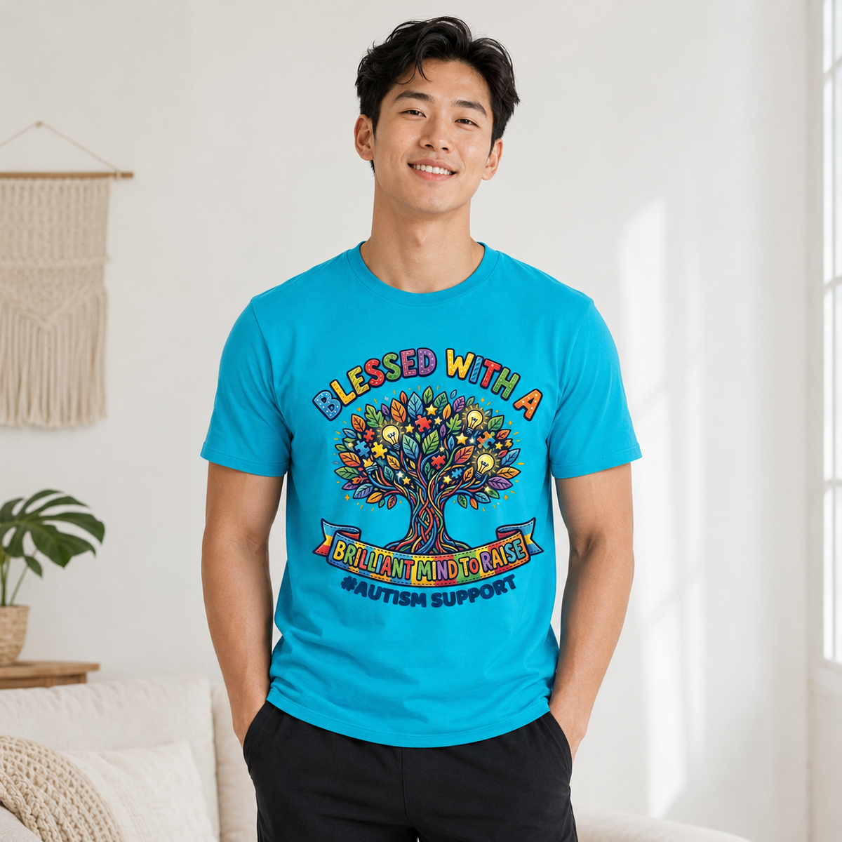Unisex — "Blessed with A Brilliant Mind" | Autism Awareness Shirt