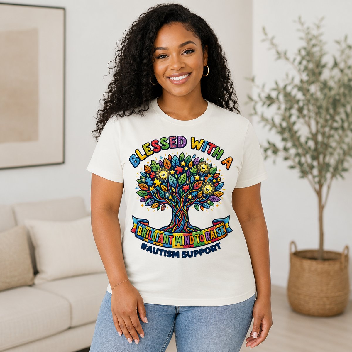 Unisex — "Blessed with A Brilliant Mind" | Autism Awareness Shirt