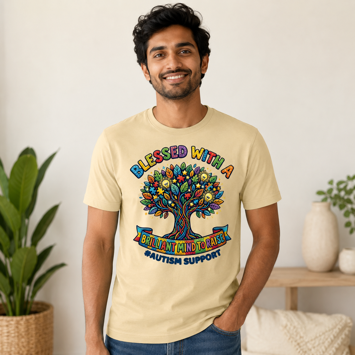 Unisex — "Blessed with A Brilliant Mind" | Autism Awareness Shirt
