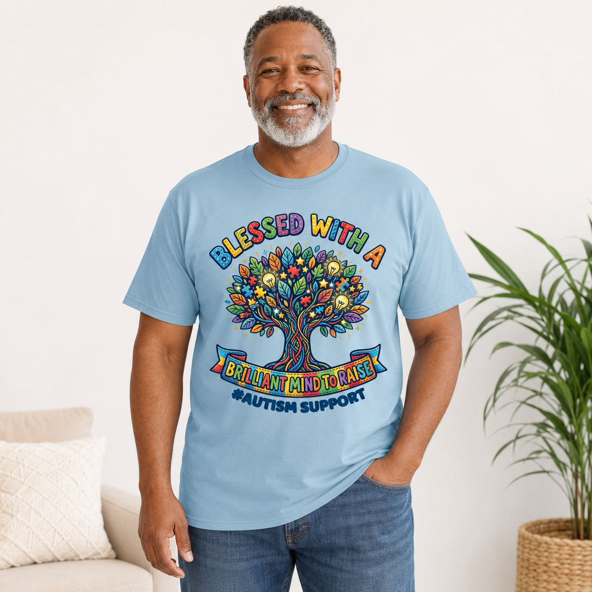 Unisex — "Blessed with A Brilliant Mind" | Autism Awareness Shirt