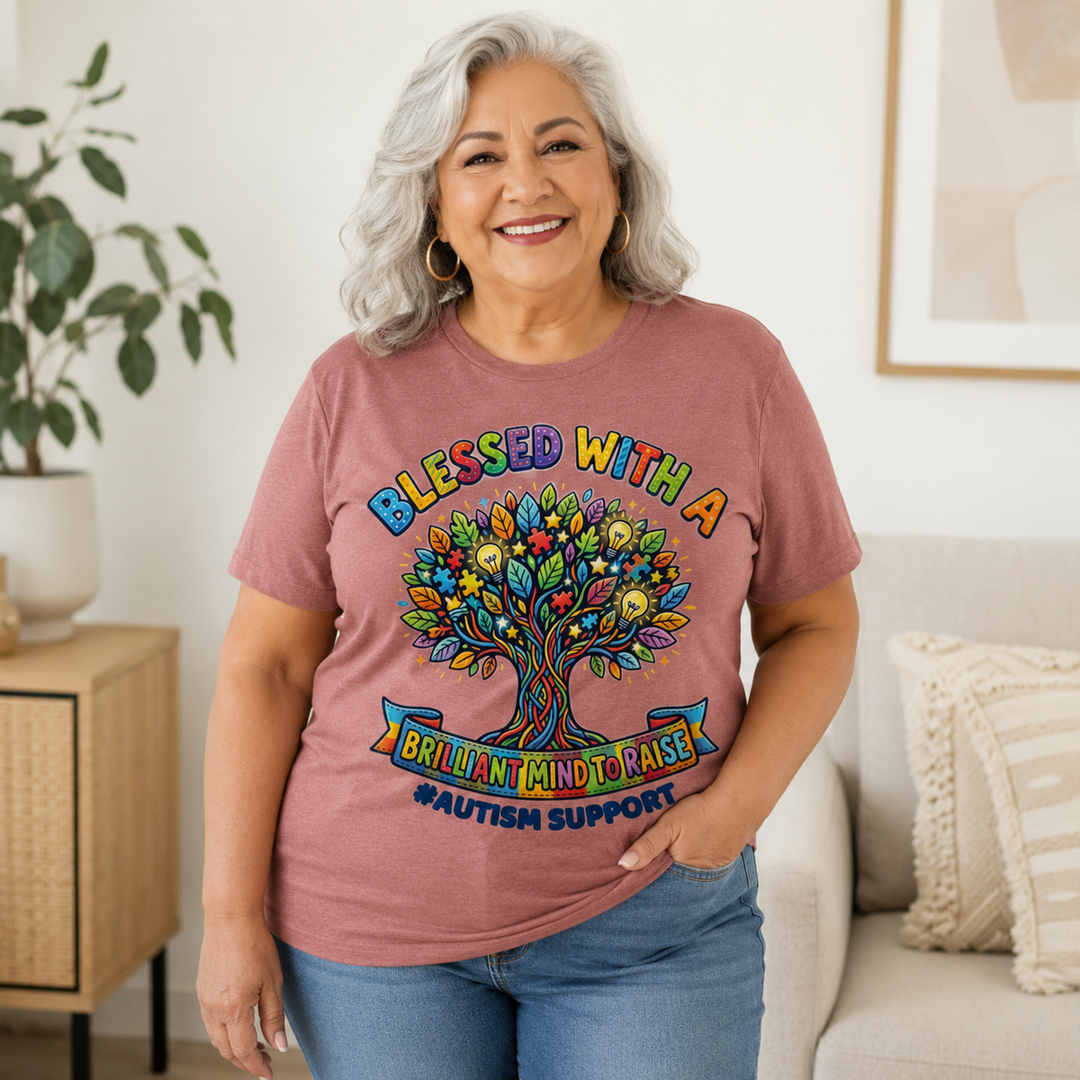 Unisex — "Blessed with A Brilliant Mind" | Autism Awareness Shirt