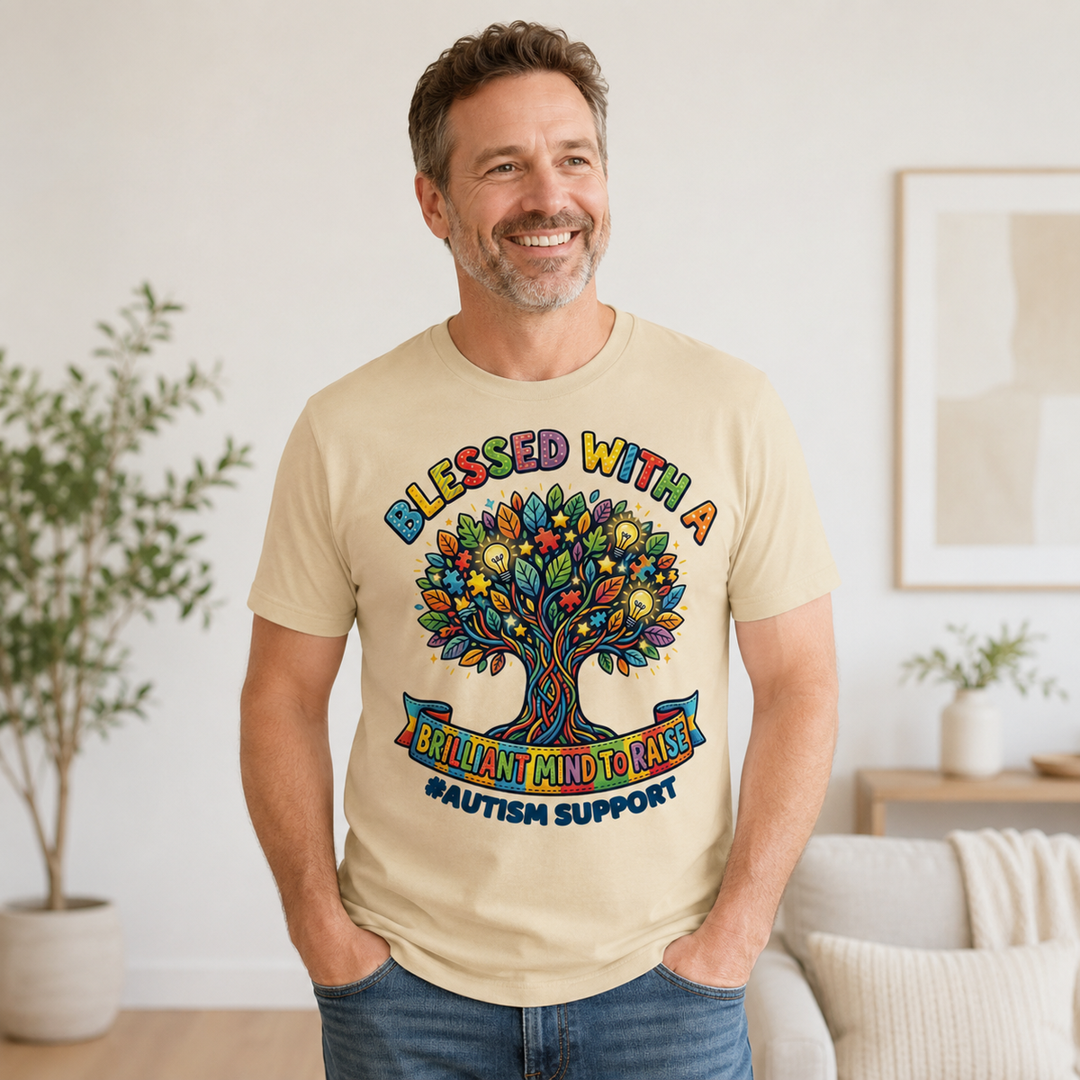 Unisex — "Blessed with A Brilliant Mind" | Autism Awareness Shirt