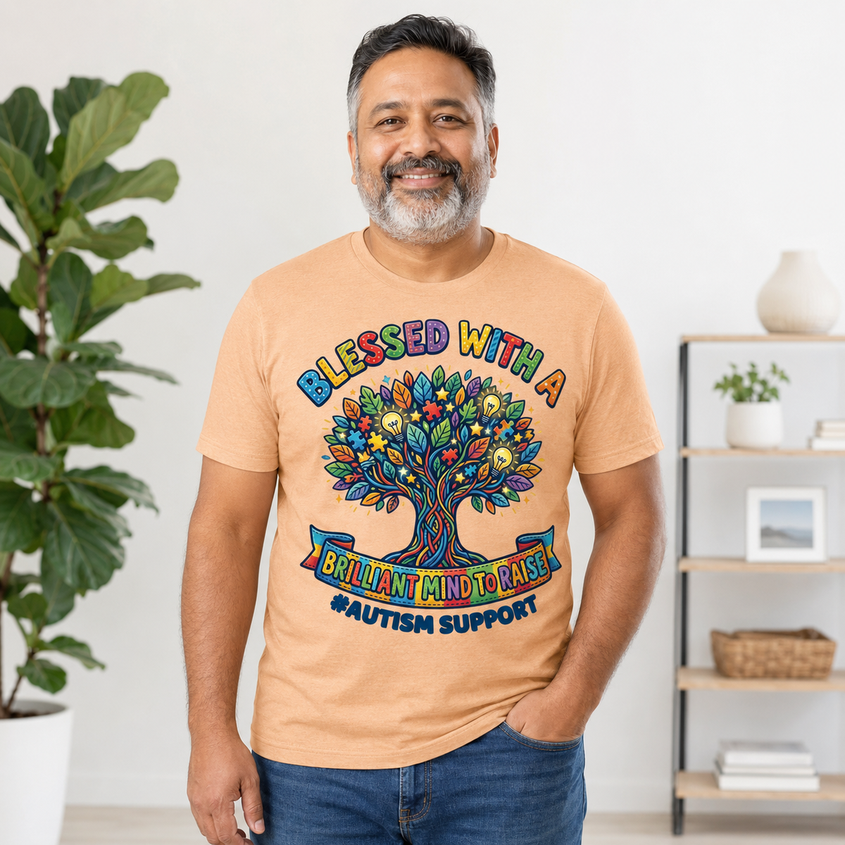 Unisex — "Blessed with A Brilliant Mind" | Autism Awareness Shirt