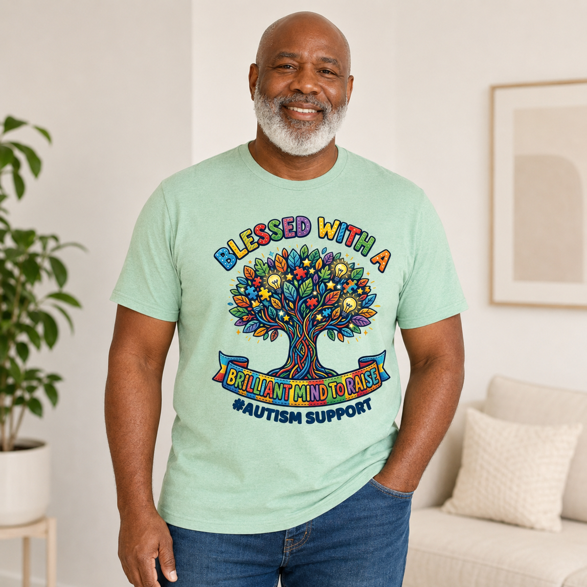 Unisex — "Blessed with A Brilliant Mind" | Autism Awareness Shirt