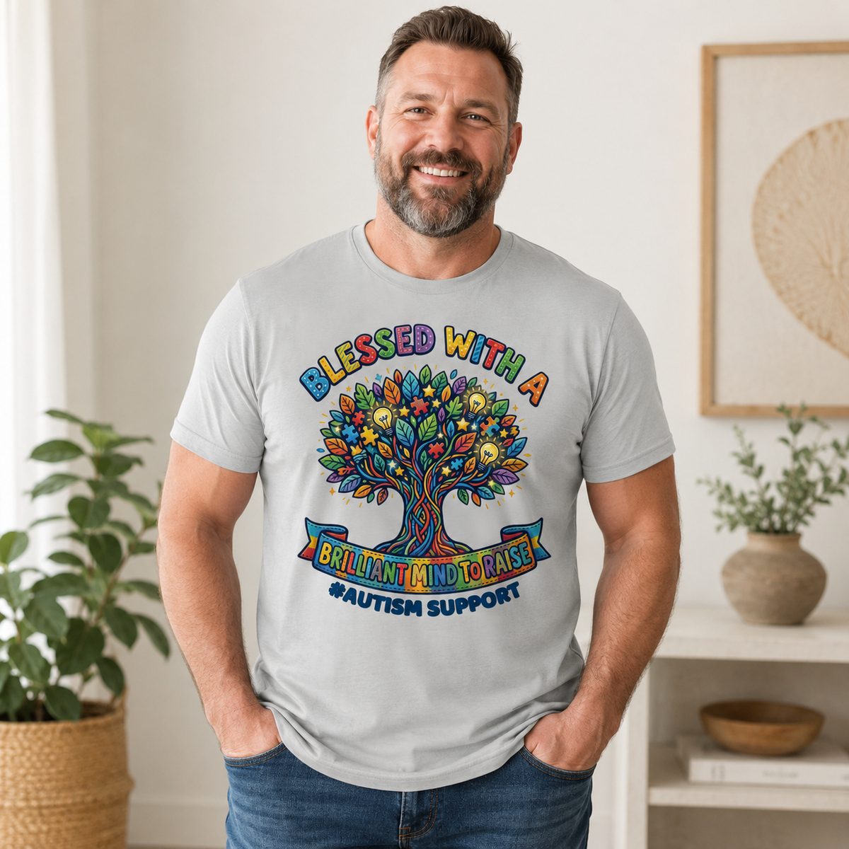 Unisex — "Blessed with A Brilliant Mind" | Autism Awareness Shirt