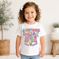 Toddler Tee — "Acceptance Is An Action Word" Pastel Pride Graphic