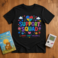 Support Squad Youth Tee — Autism Awareness Puzzle Heart Kids Shirt (Loved • Seen • Included)