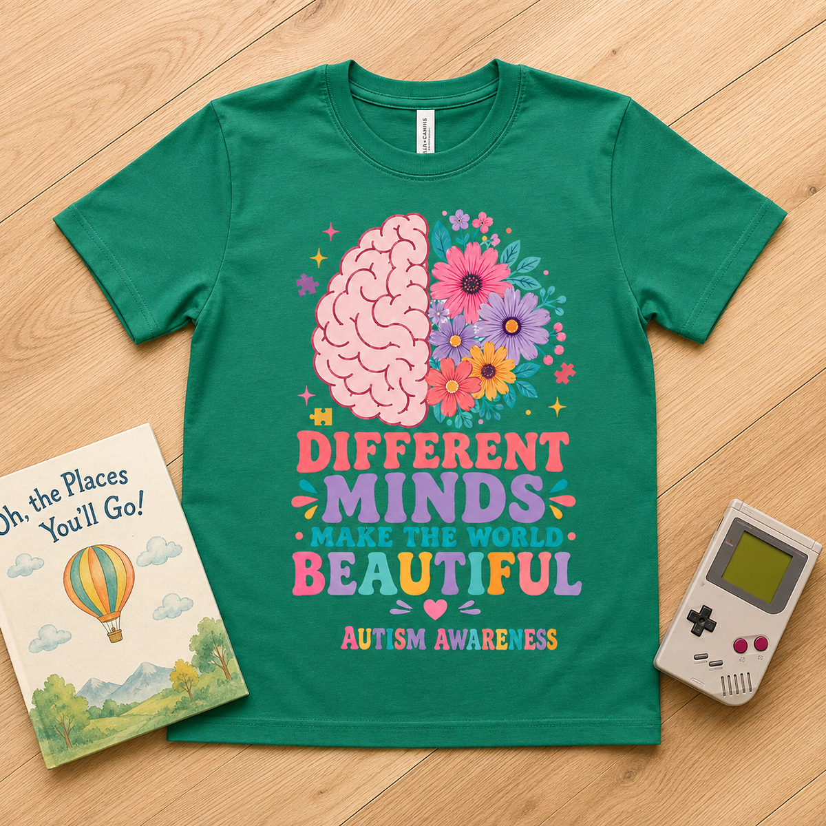 Youth Tee — "Different Minds Make The World Beautiful" Autism Awareness