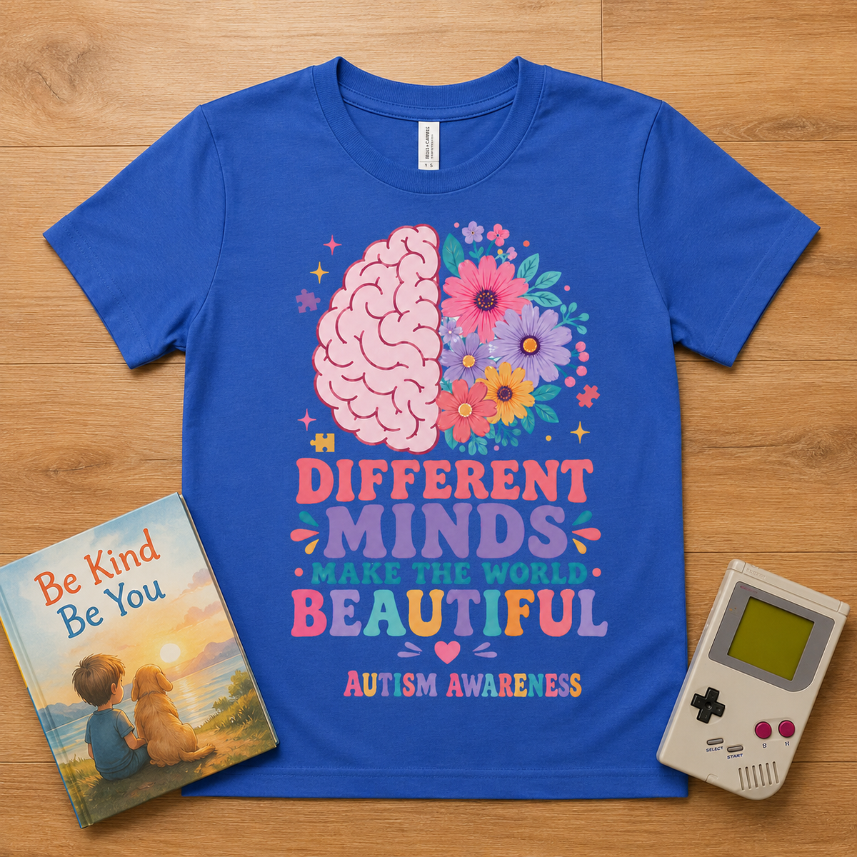 Youth Tee — "Different Minds Make The World Beautiful" Autism Awareness