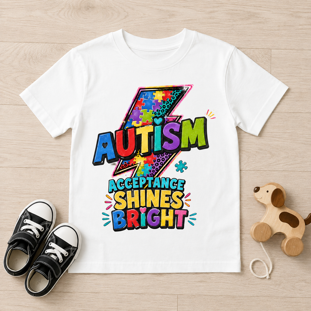 Autism Acceptance Shines Bright Toddler Tee